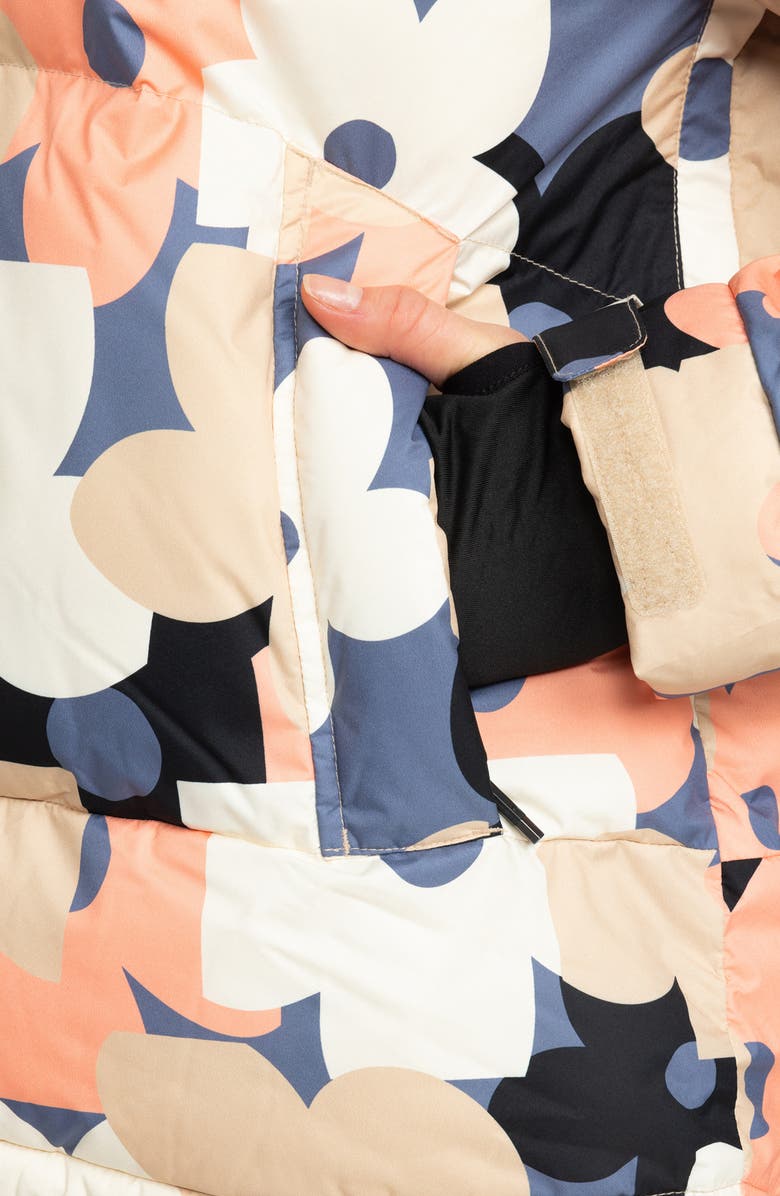 Roxy Alofted Water Resistant Hooded Puffer Jacket, Alternate, color, Wild Wind