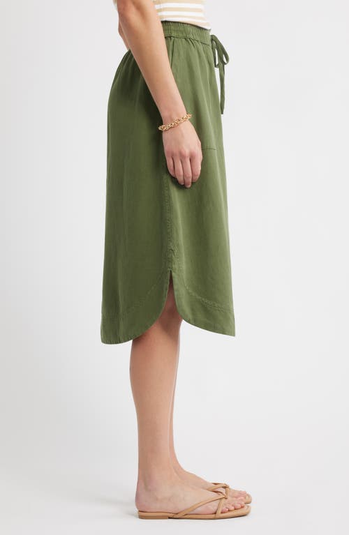 Caslonr Caslon(r) Easy Tencel™ Lyocell & Linen Blend Skirt In Green