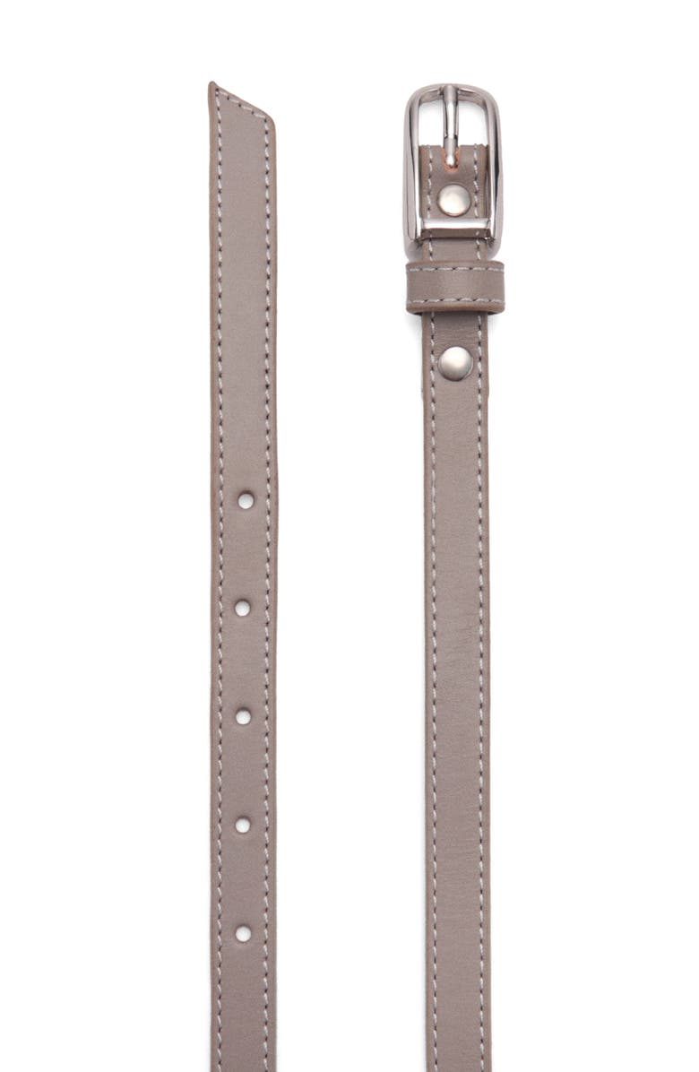 MANGO Skinny Leather Belt, Alternate, color, 