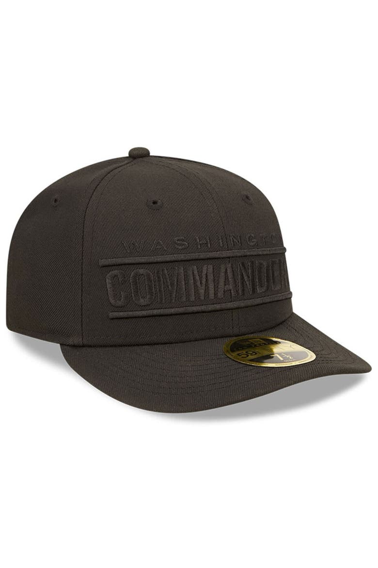 Men's New Era Washington Commanders Black on Black II Low Profile 59FIFTY Fitted Hat, Alternate, color, Black