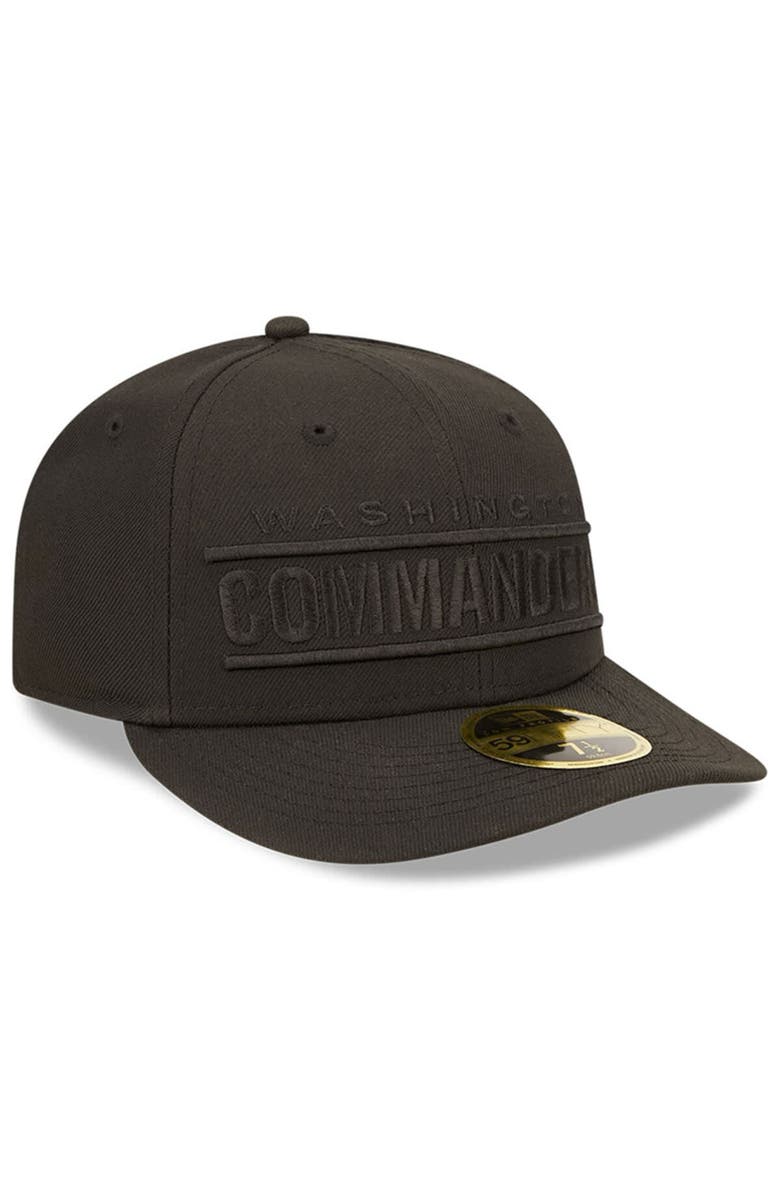 New Era Men's New Era Washington Commanders Black on Black II Low Profile 59FIFTY Fitted Hat, Alternate, color, 