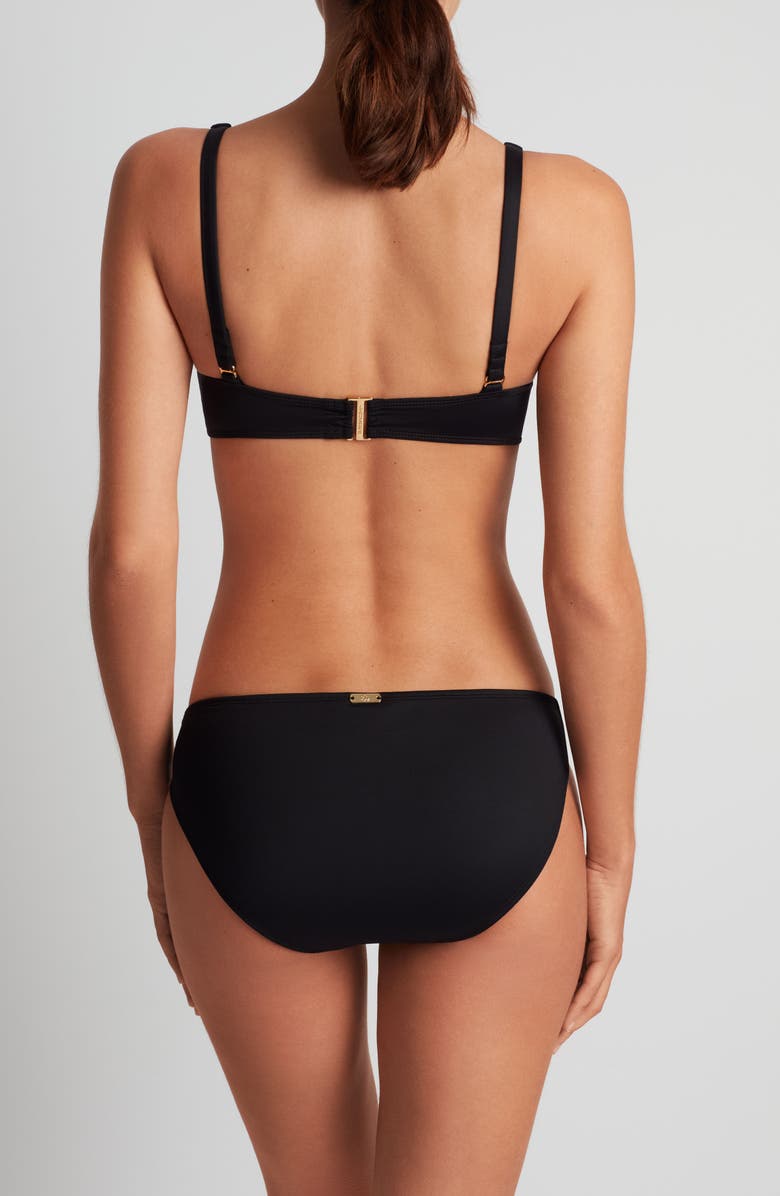 Lauren Ralph Lauren Macramé Ring Bikini Bottoms, Alternate, color, Black