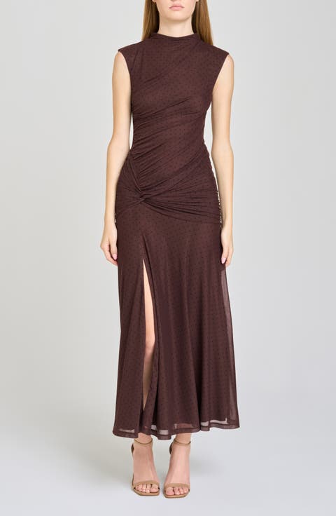 Sarielle Polka Dot Midi Dress