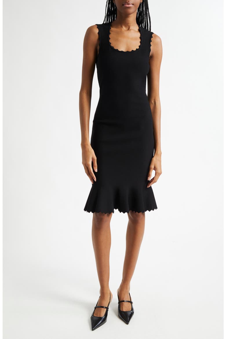 Sleeveless Knit Dress, Main, color, SOLID BLACK