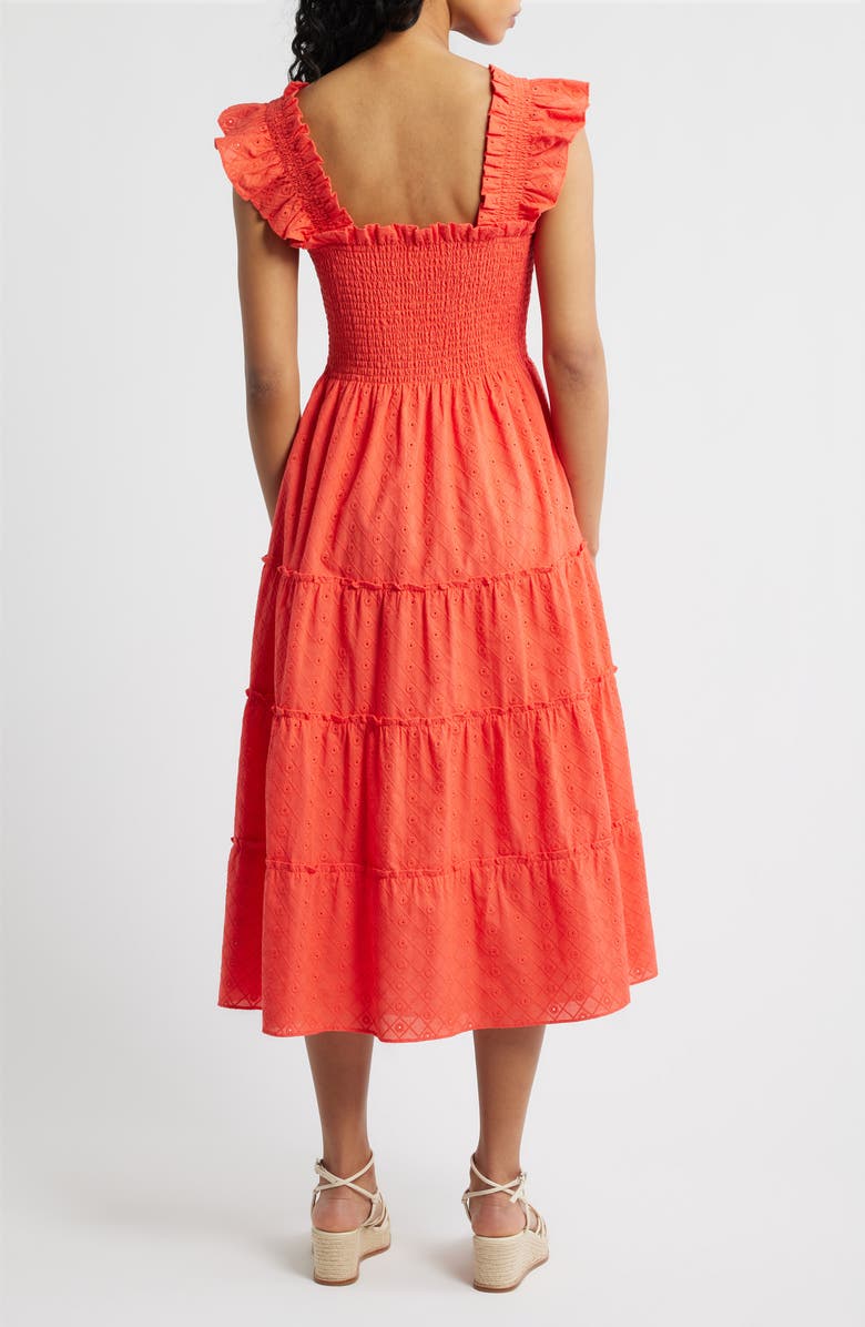 Hill House Home The Ellie Nap Midi Dress, Alternate, color, Coral