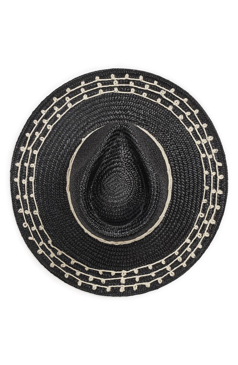Brixton Joanna Embroidered Straw Hat, Alternate, color,