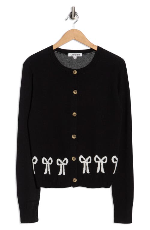Vigoss Bows Cardigan In Black