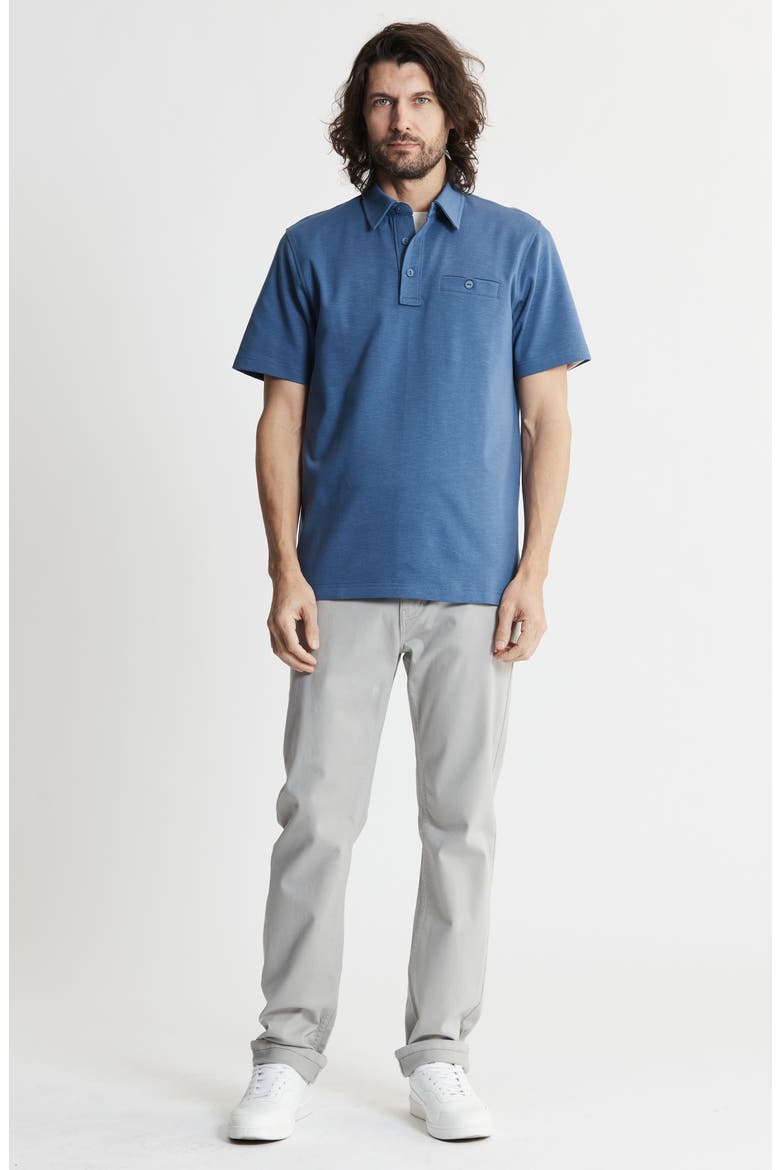 Reverse Slub Polo, Alternate, color, BLUE