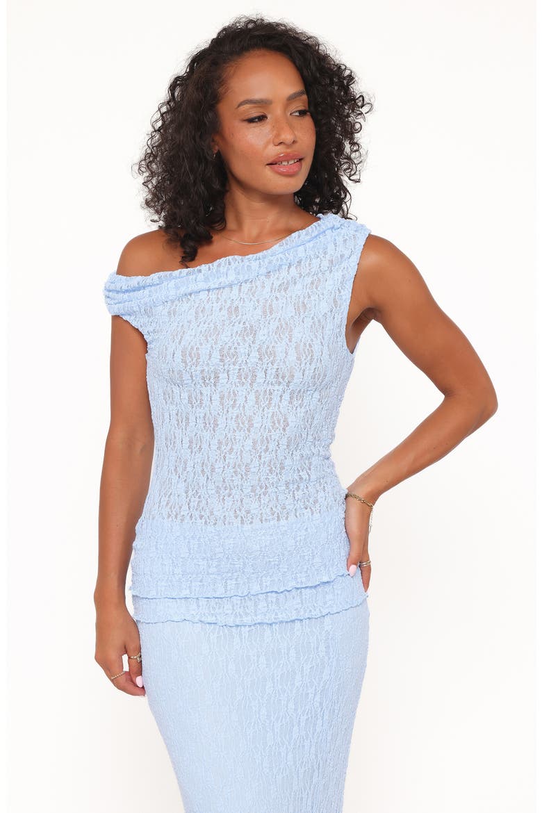 Faeriel One-Shoulder Knit Top, Alternate, color, BLUE