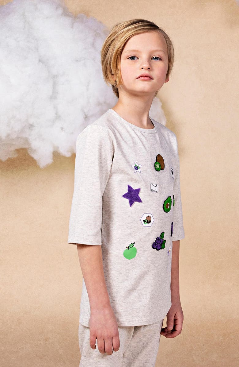 NoggiWear Prints and Patch Loungewear Set, Stars, Alternate, color,