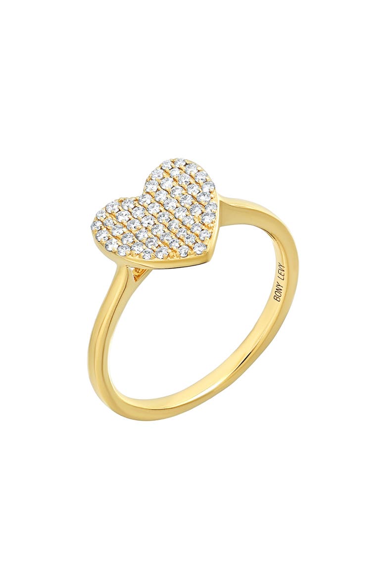 Diamond Heart Ring (Nordstrom Exclusive), Main, color, 18K YELLOW GOLD