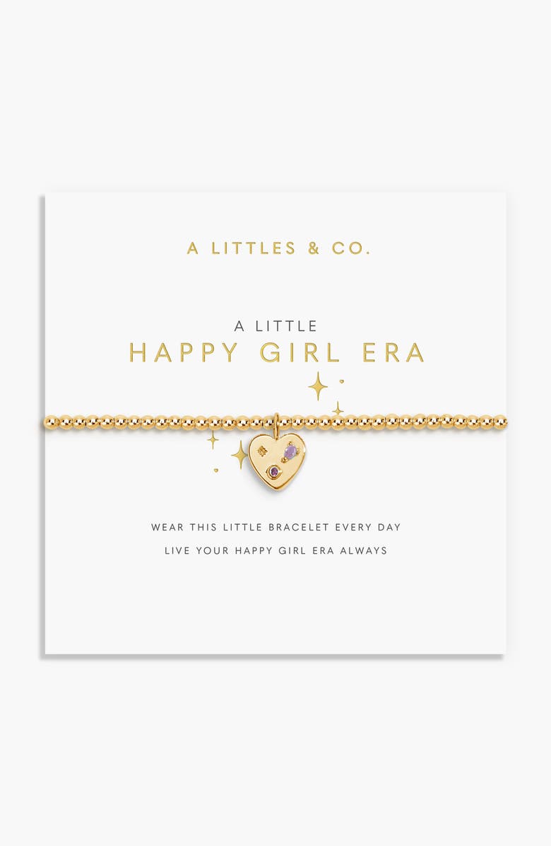 A Littles & Co A Little 'Happy Girl Era' Bracelet In Gold-Tone Plating, Alternate, color, Metallic Gold
