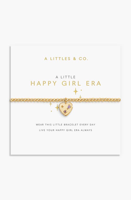 A Littles & Co. A Littles & Co A Little 'happy Girl Era' Bracelet In Gold-tone Plating In Gold