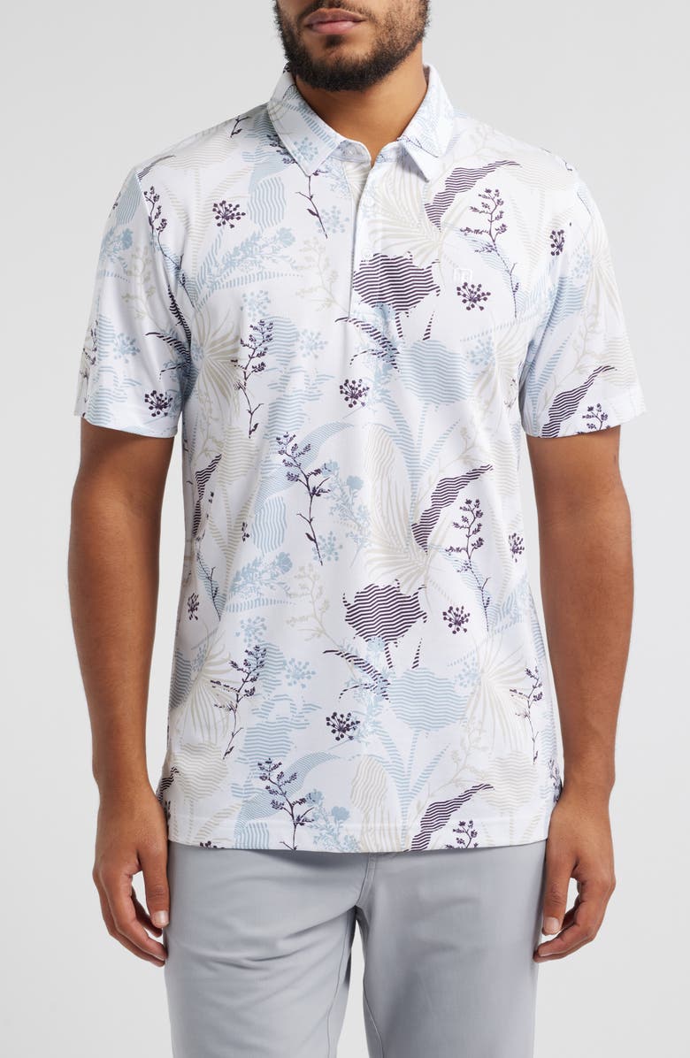 TravisMathew Tropical Fusion Floral Polo, Main, color, White