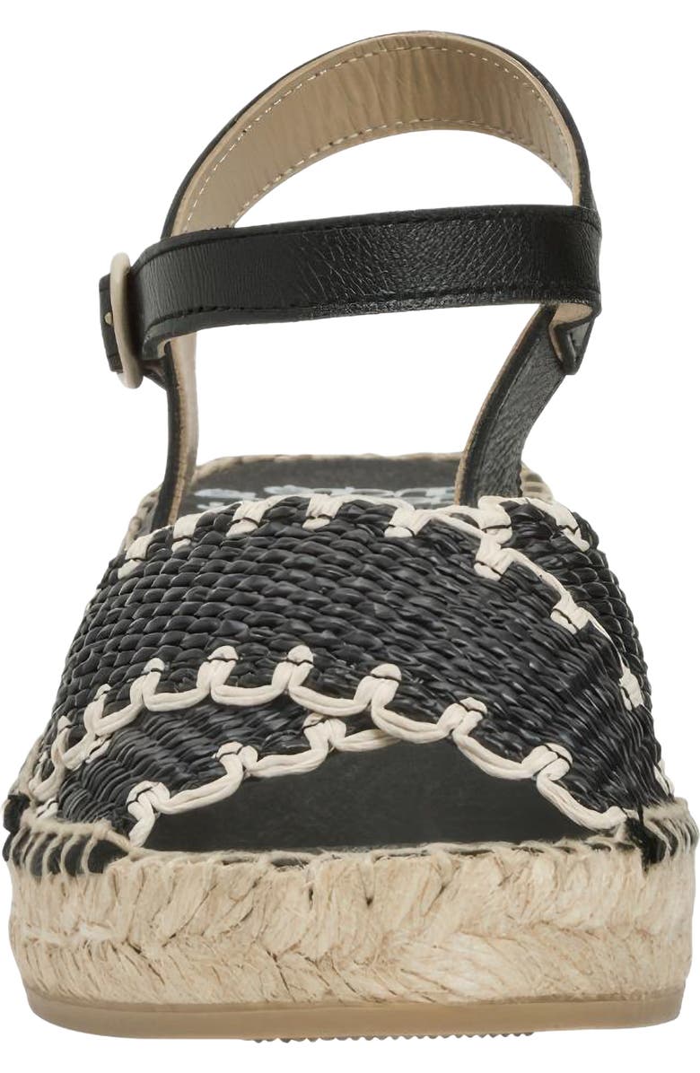André Assous Calista Espadrille Ankle Strap Platform Sandal, Alternate, color, Black