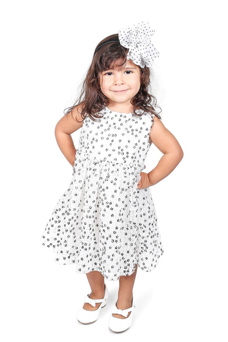 Floral Tulle Dress, Alternate, color, WHITE