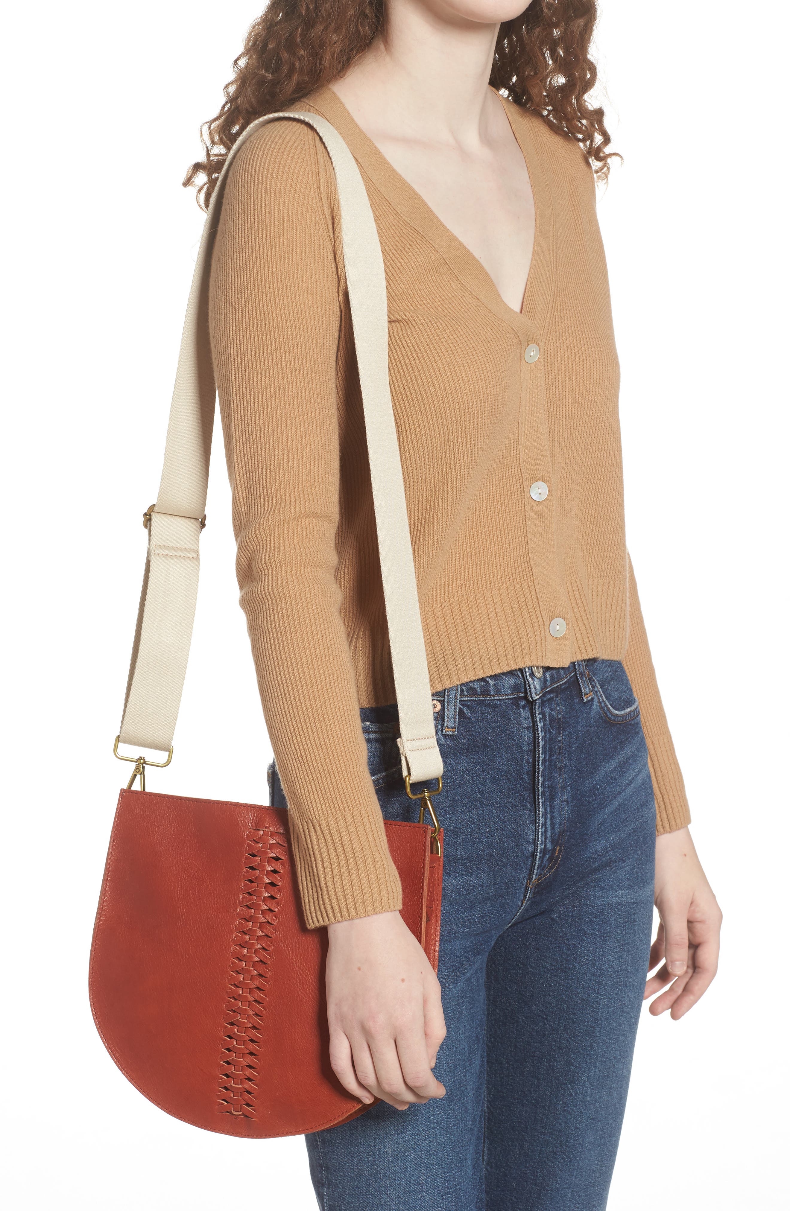 Madewell The Transport Saddlebag Whipstitch Crossbody Bag, Alternate, color, 