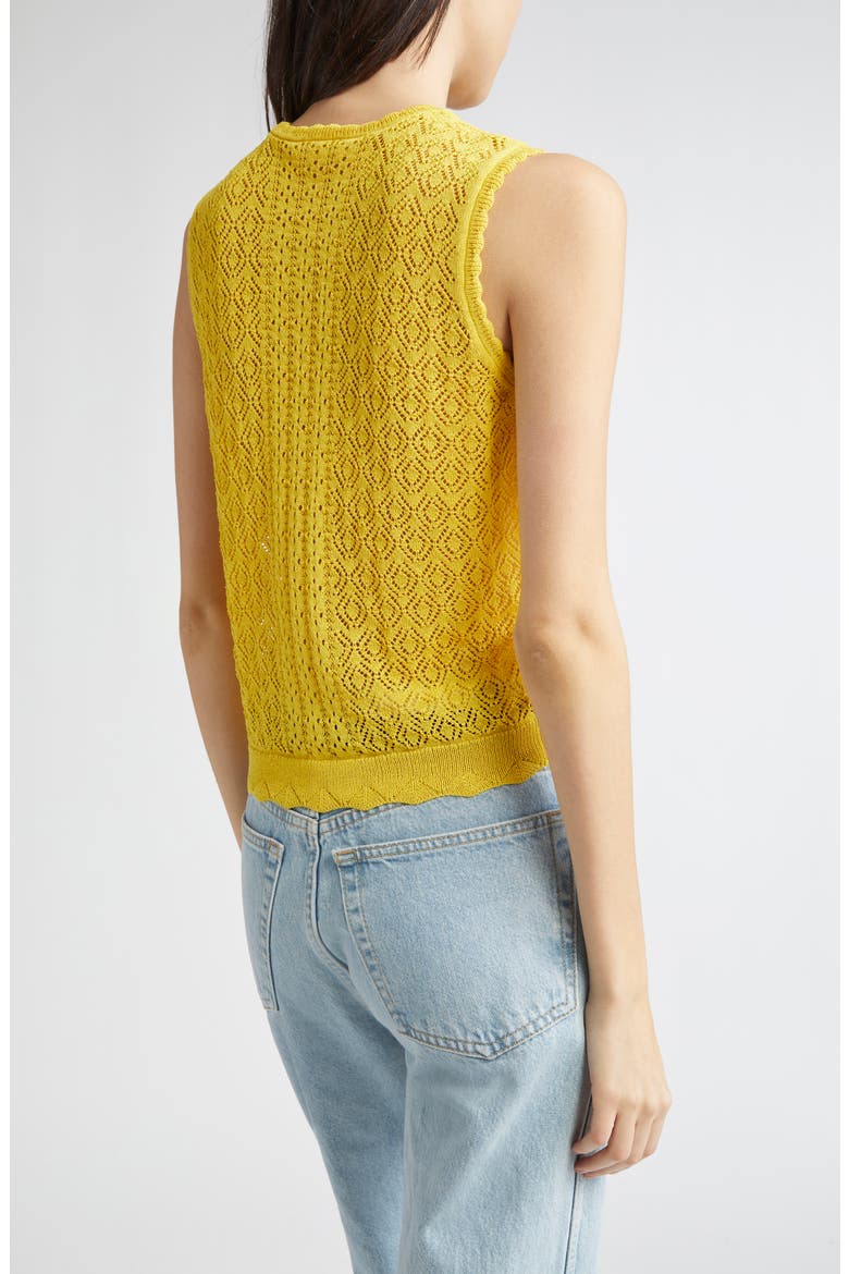 Lea Pointelle Sweater Vest, Alternate, color, CITRUS