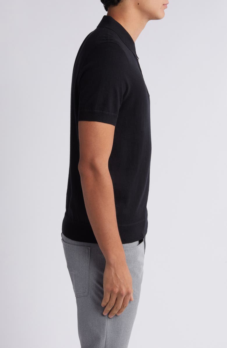 Nordstrom Quarter Zip Cotton & Silk Polo, Alternate, color, 