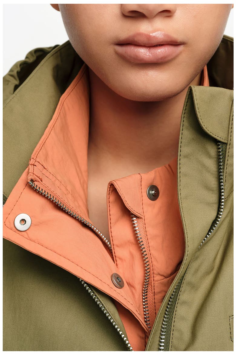 Cotton A-Line Trench, Alternate, color, LIGHT KHAKI