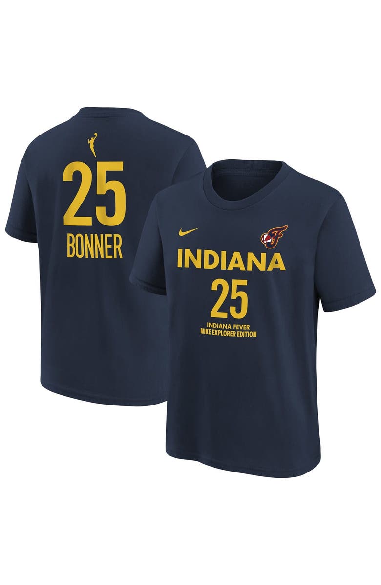 Nike Youth Nike DeWanna Bonner Navy Indiana Fever Explorer Edition Name & Number T-Shirt, Main, color, 