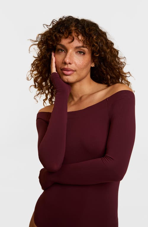 Commando Off The Shoulder Ballet Bodysuit In Purple