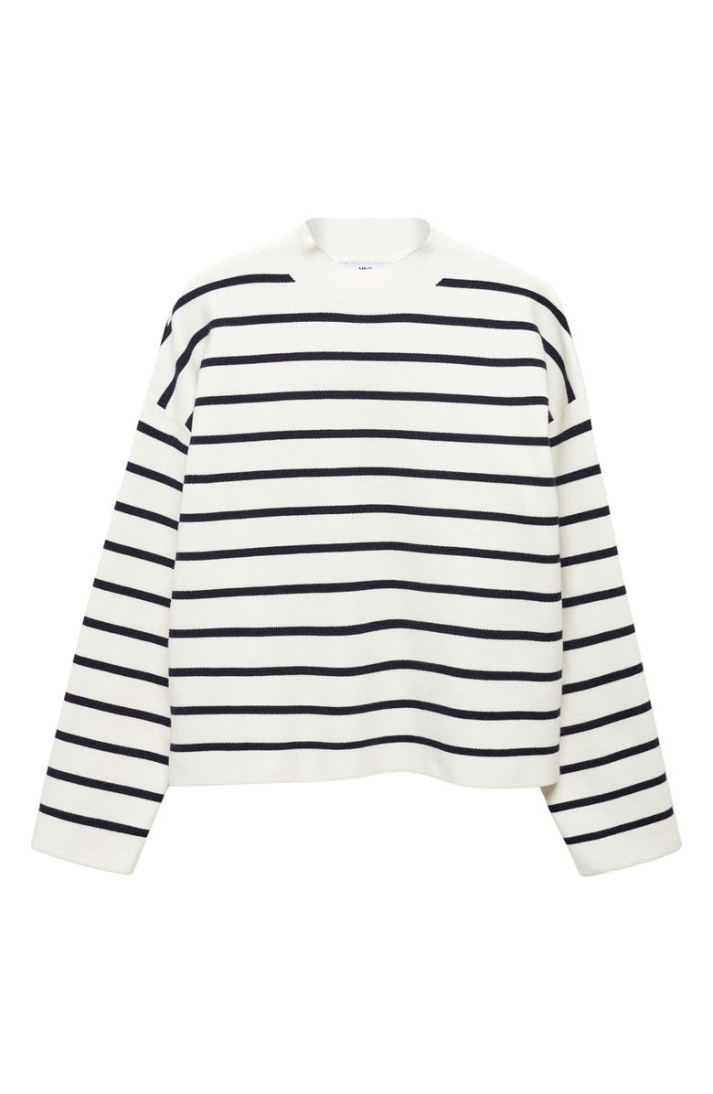 MANGO Stripe Mock Neck Sweater, Alternate, color, 