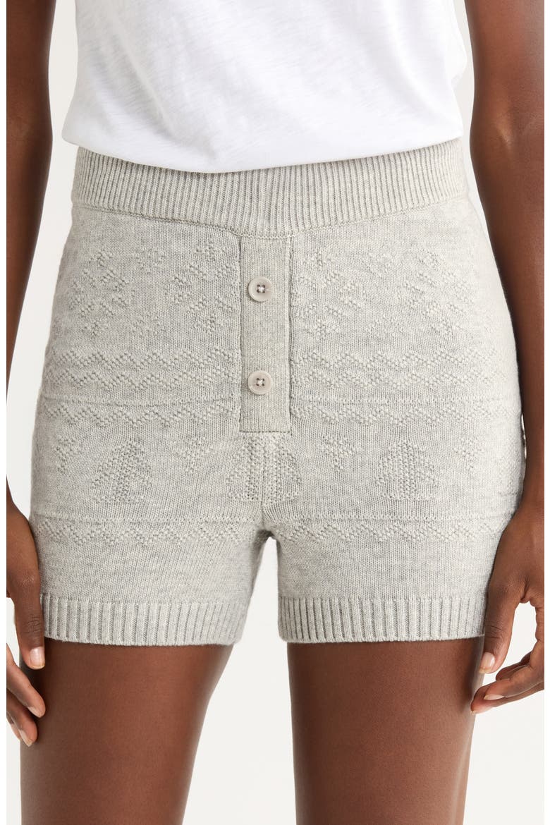 Fair Isle SleepShorts, Main, color, GREY MARL
