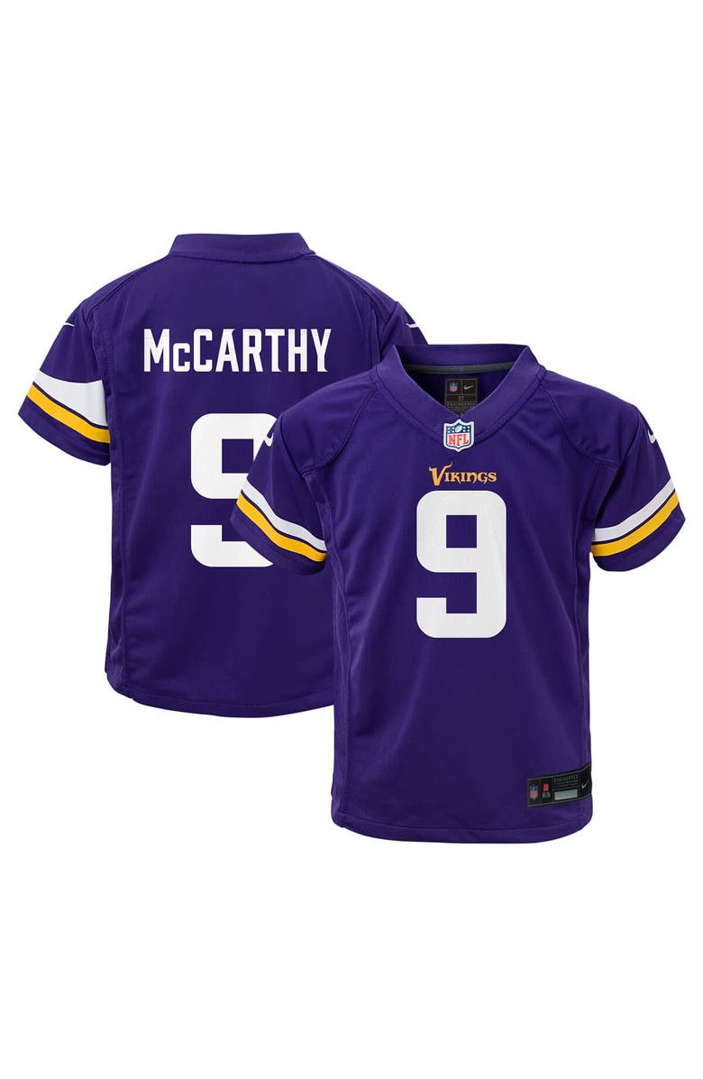 Nike Preschool Nike J.J. McCarthy Purple Minnesota Vikings Player Game Jersey, Main, color, Purple