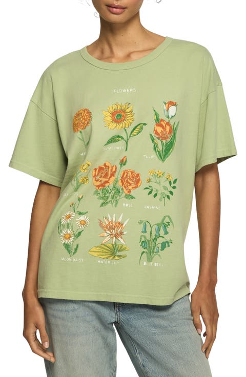 Flowers Oversized Graphic Tee