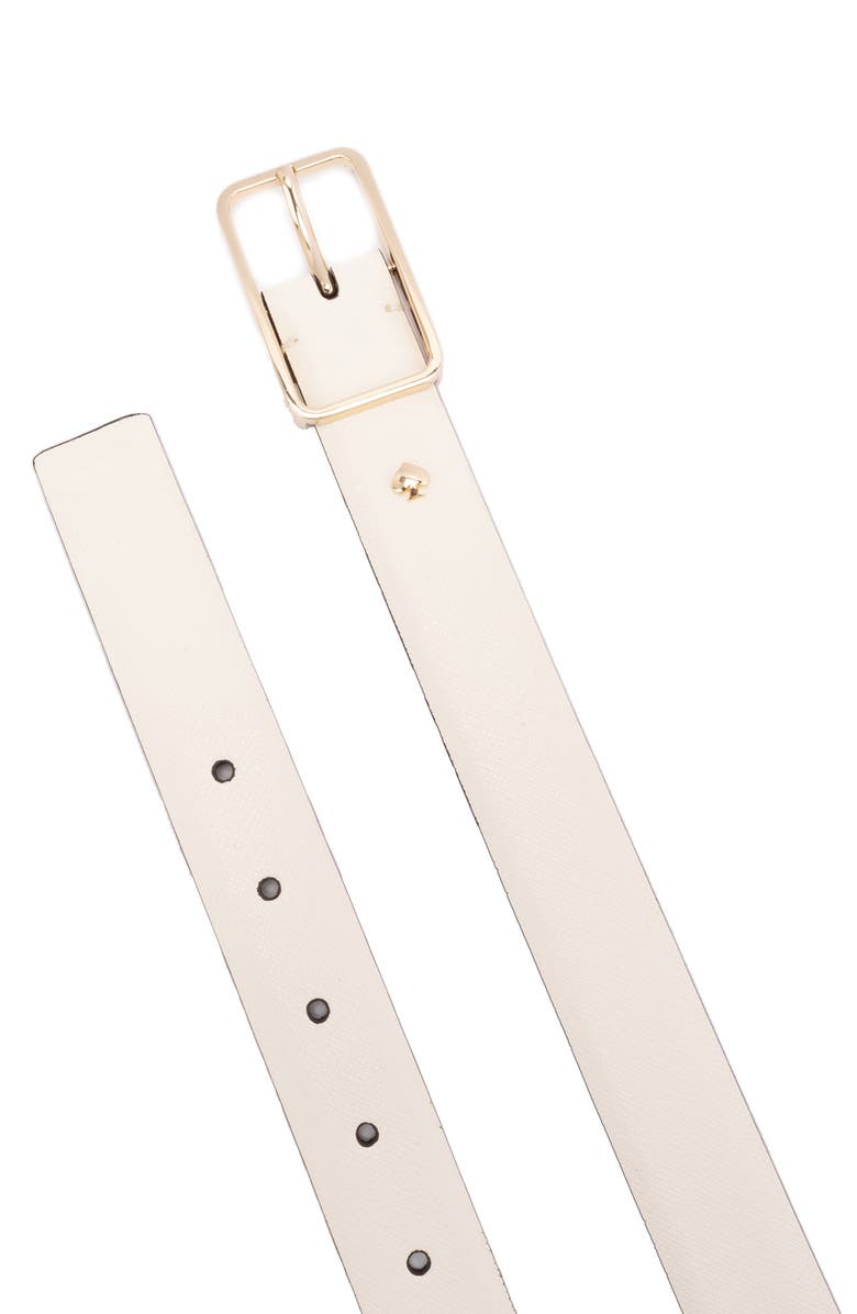Kate Spade New York mel leather belt, Alternate, color, Parchment
