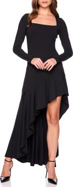 Susana Monaco Long Sleeve High Low Dress