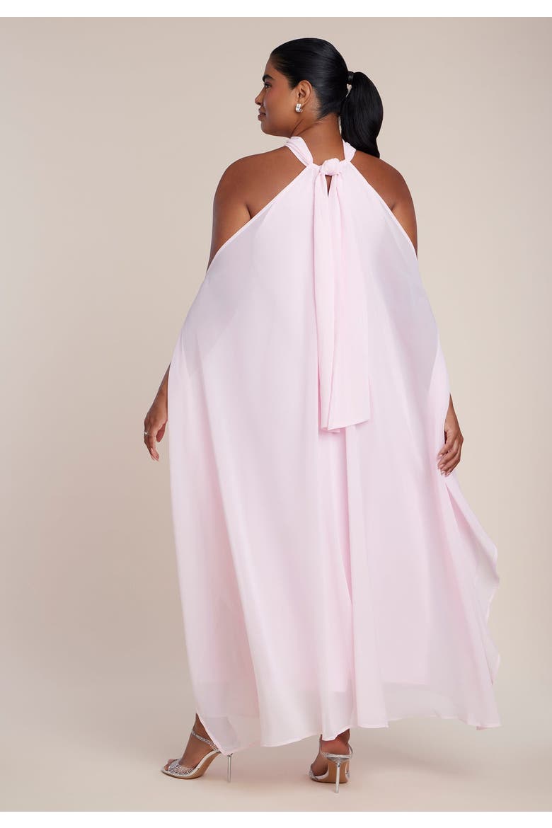 Dramatic Chiffon Kaftan Gown, Alternate, color, PINK A BOO