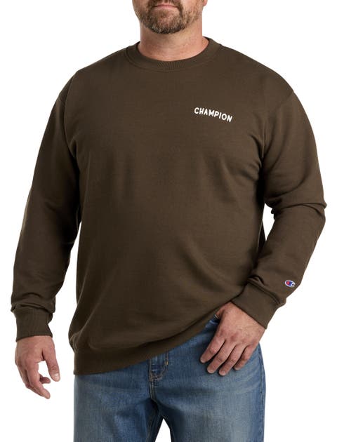 Big & Tall Small Script Crewneck Sweatshirt