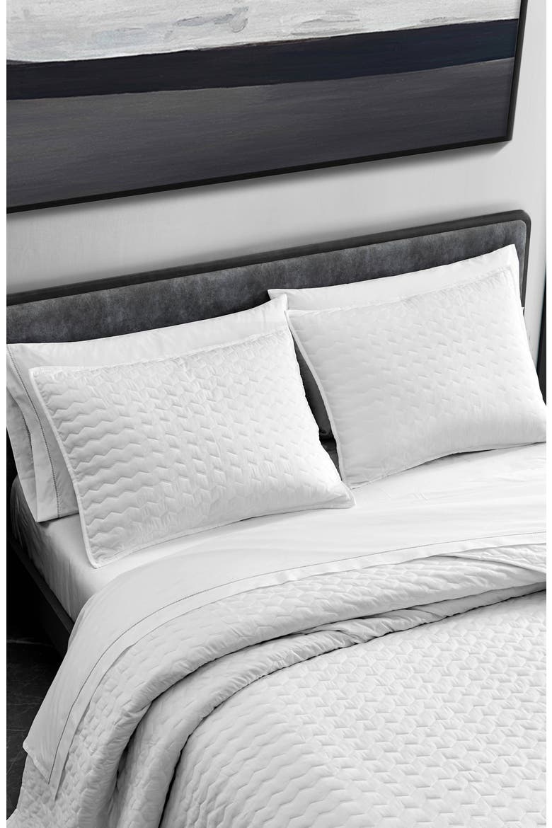Herringbone Sateen Quilt & Sham Set, Alternate, color, SOFT CHARCOAL