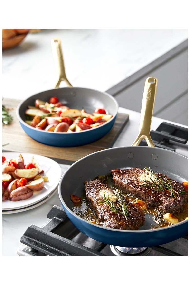 GP5 Infinite8 11-Piece Anodized Aluminum Ceramic Nonstick Cookware Set with Champagne Handles , Alternate, color, MARINE