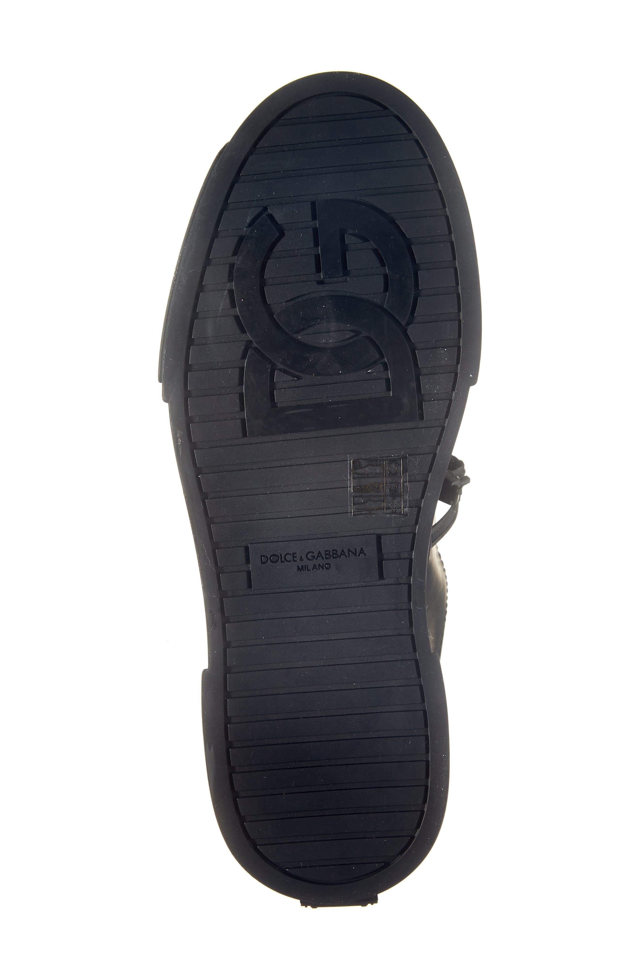 Dolce&Gabbana Portofino Leather Sneaker, Alternate, color, Black