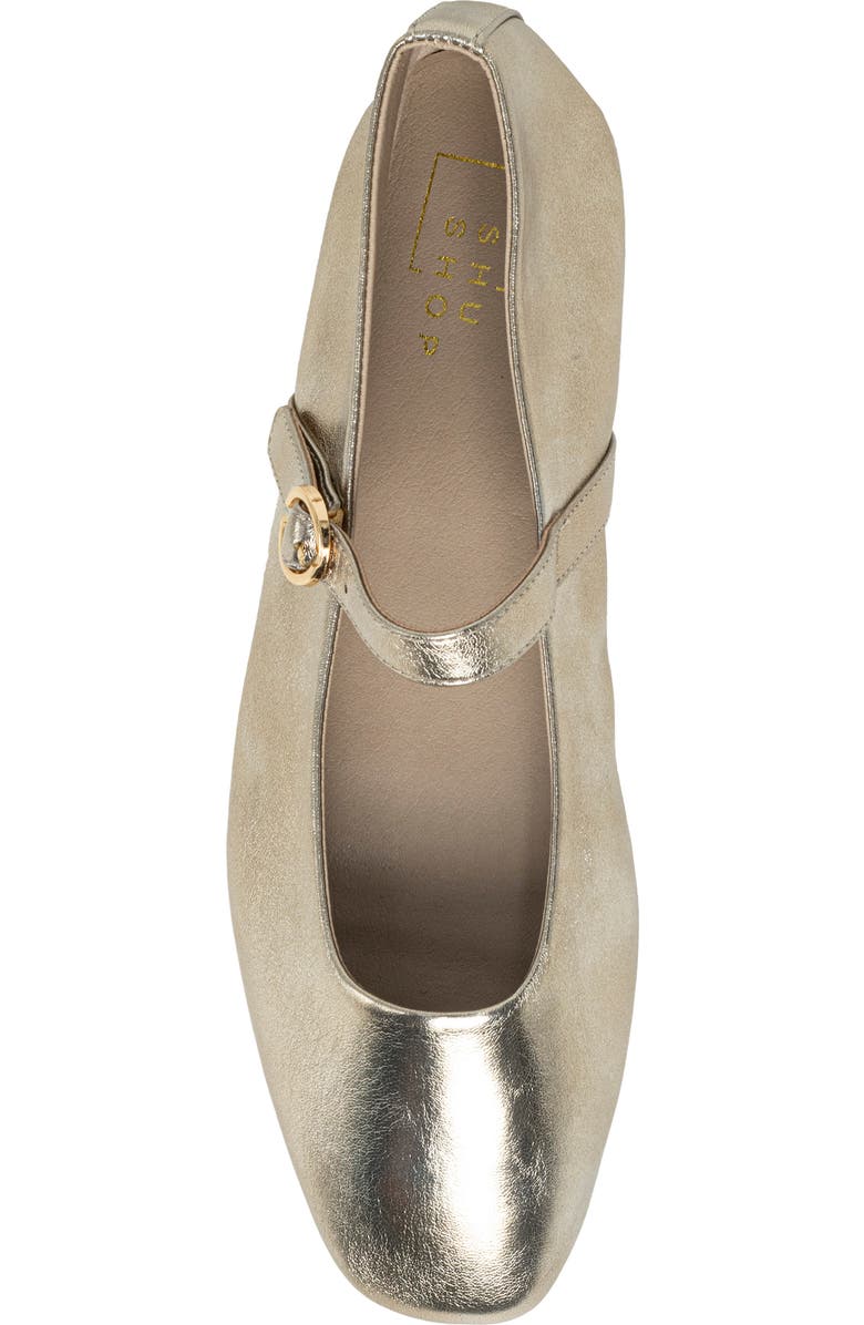 SHUSHOP Annabelle Mary Jane Flat, Alternate, color, Gold