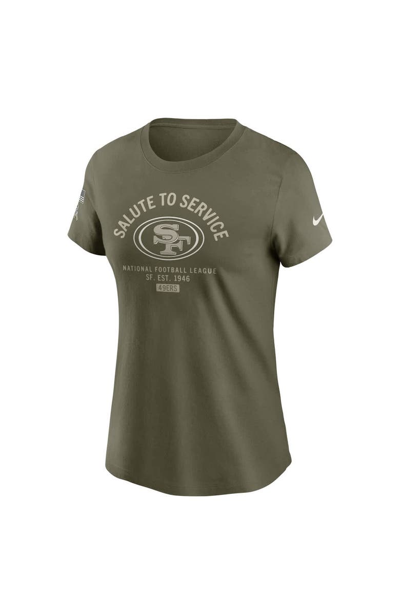 Nike Women's Nike Olive San Francisco 49ers 2025 Salute to Service Sideline T-Shirt, Alternate, color, Olive