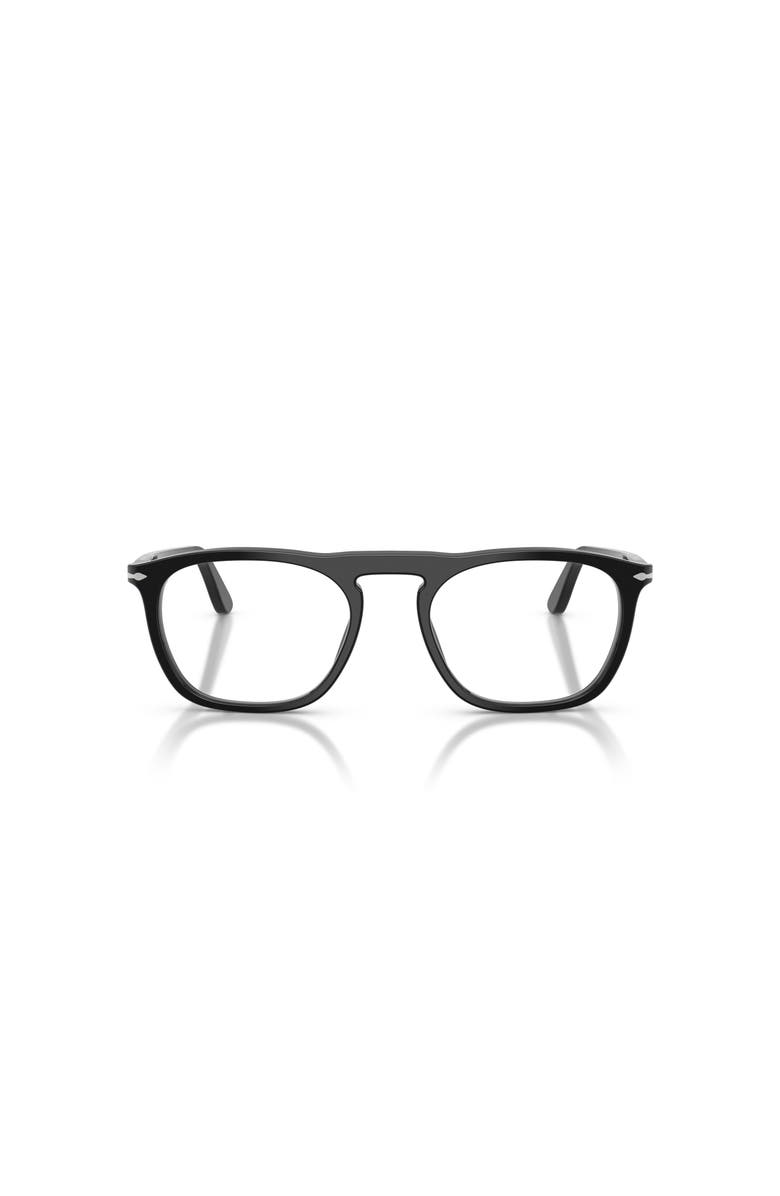 Persol 53mm Square optical glasses, Alternate, color, Black