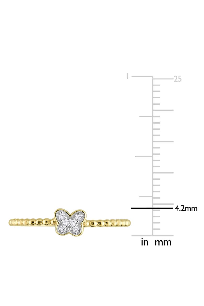 Diamond Butterfly Ring - 0.03ct., Alternate, color, WHITE