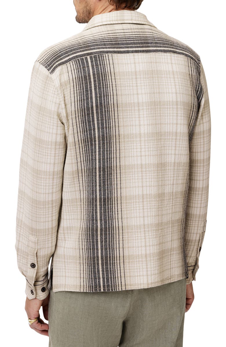 John Varvatos Dane Camp Collar Button-Up Shirt, Alternate, color, Chalk