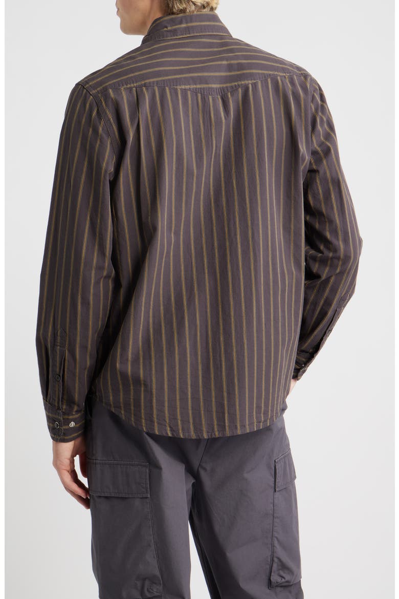 Kimbro Stripe Cotton Snap-Up Western Shirt, Alternate, color, BLACK