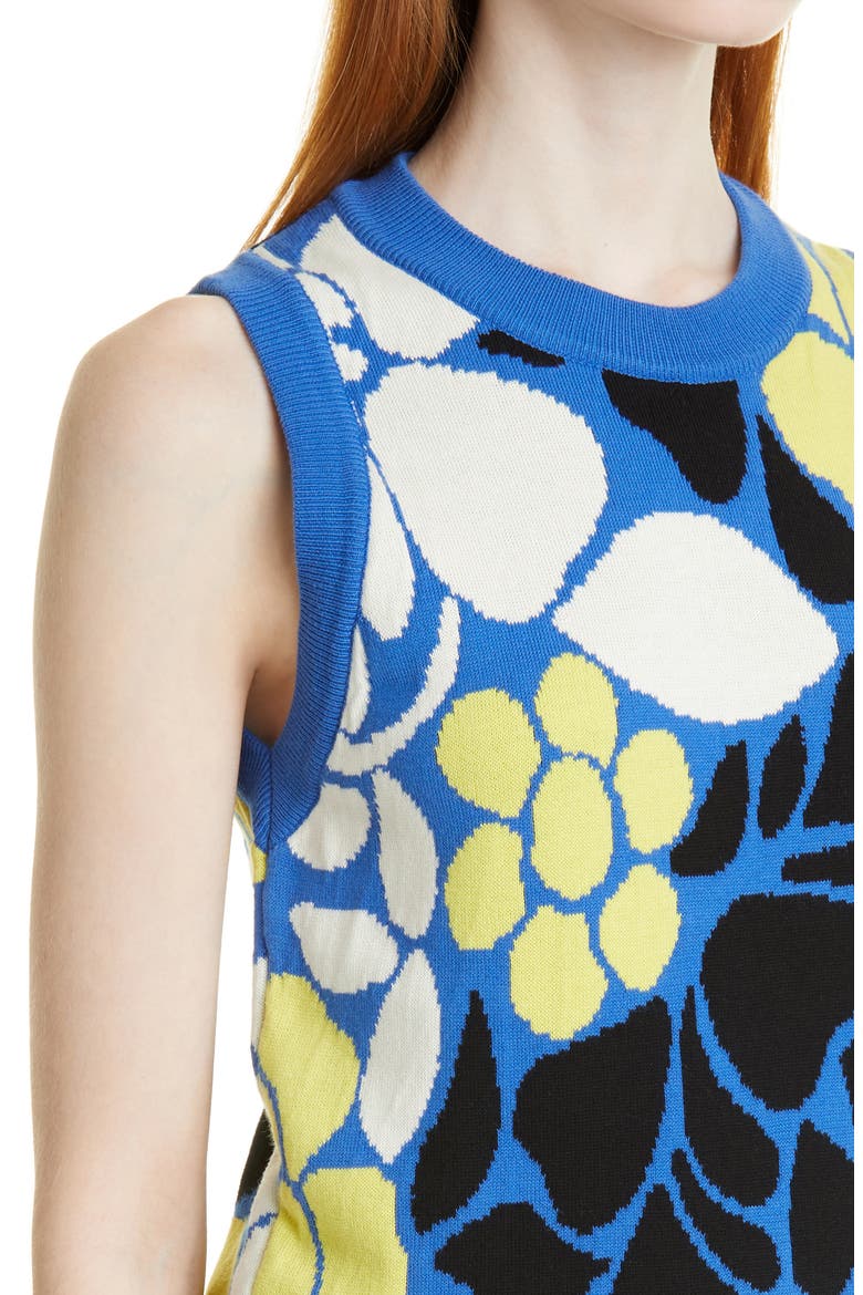 Yarrow Organic Cotton Sweater Vest, Alternate, color, VIOLET BANANA LEAF