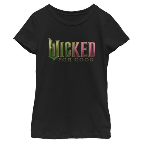 Girl's Wicked For Good Official Tonal Logo  Graphic T-Shirt