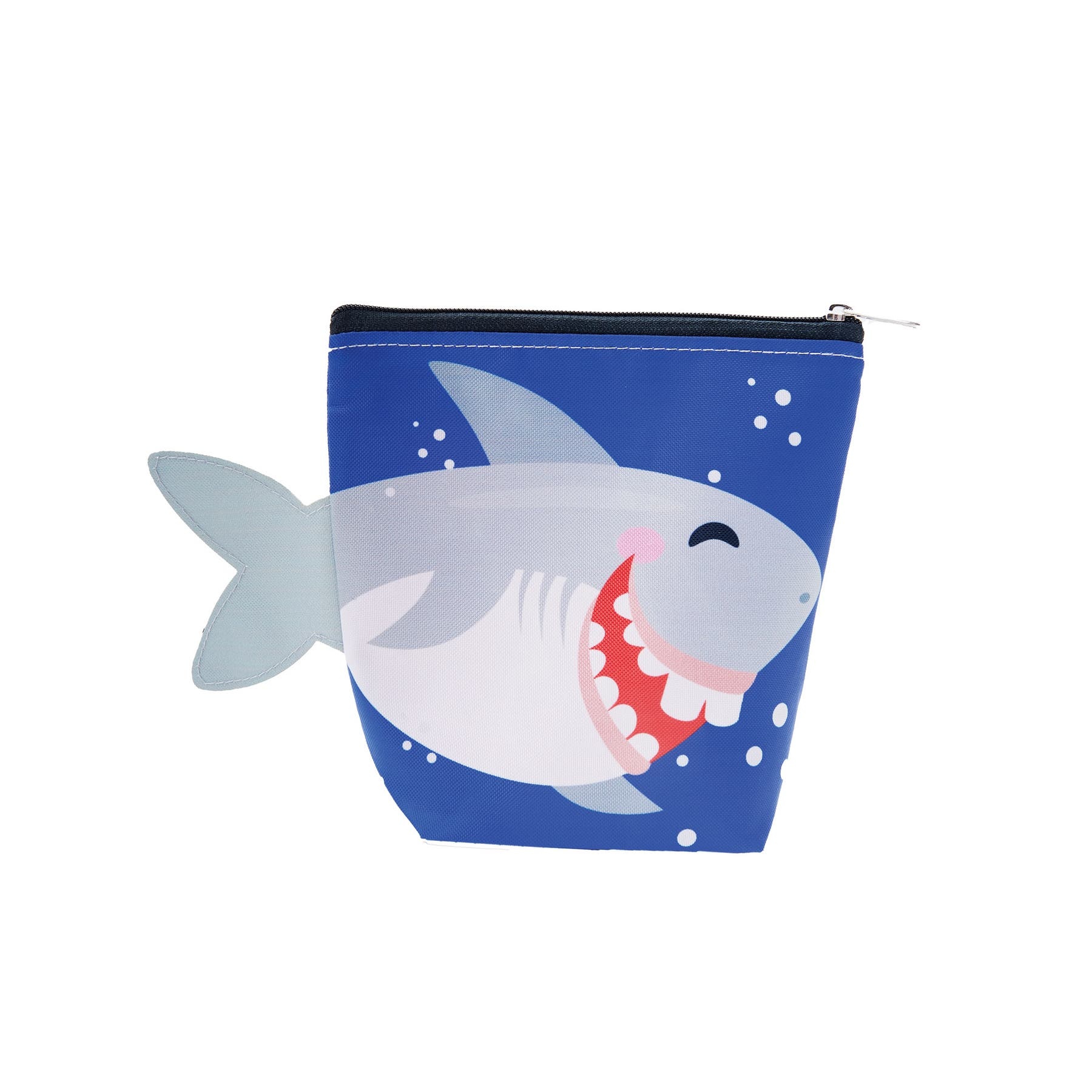 C&F Home Shark Small Cobalt Blue Reusable Snack Bag, Main, color, Blue