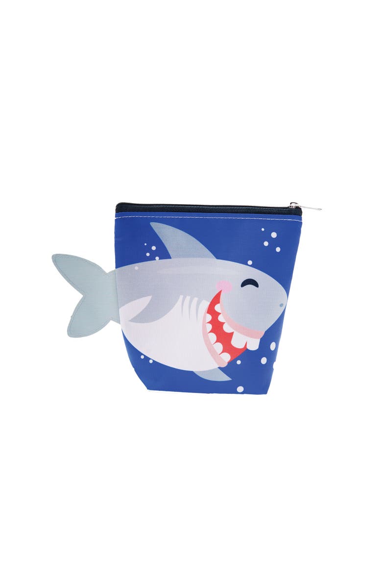 Shark Small Cobalt Blue Reusable Snack Bag, Main, color, Blue