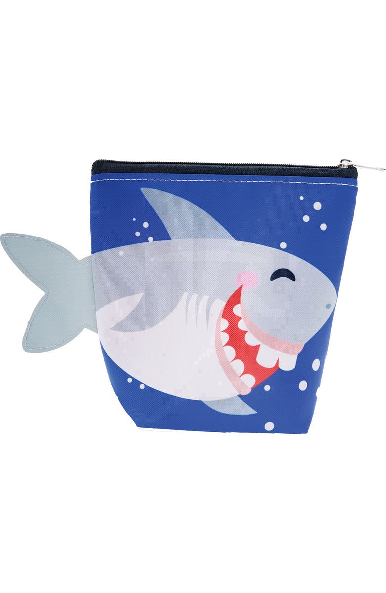 C&F Home Shark Small Cobalt Blue Reusable Snack Bag, Main, color, Blue