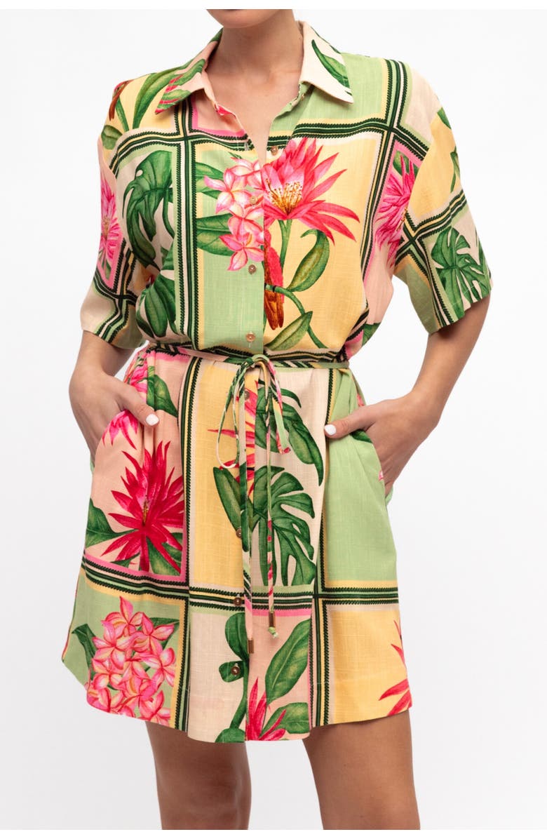 White Closet Paradise Mini Dress, Alternate, color, Green