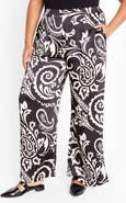 City Chic Belen Print Pull-On Pants